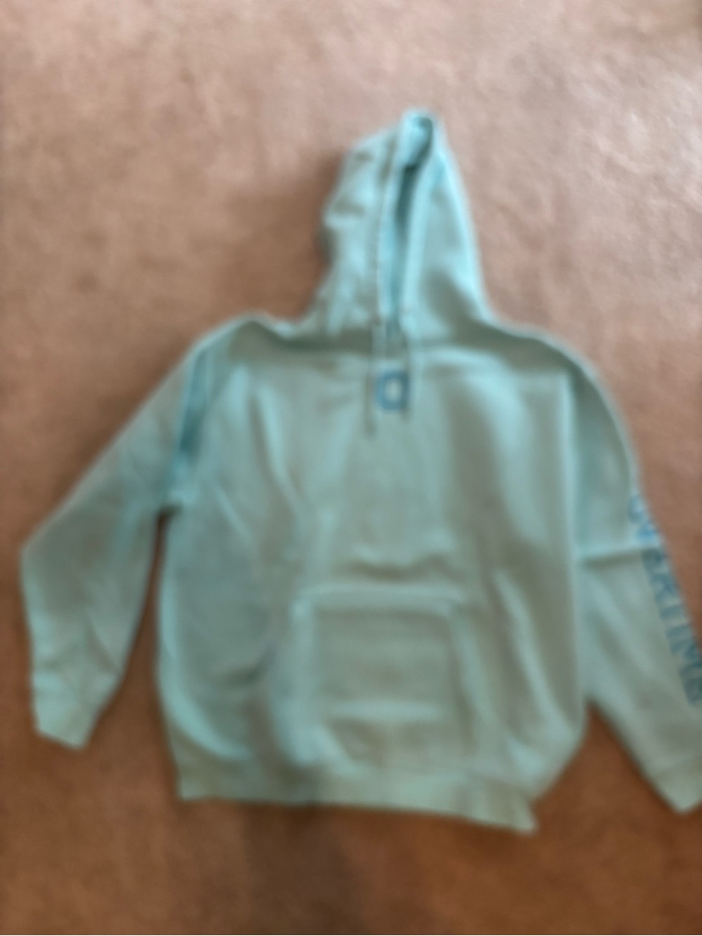 Men's OVERTIME Light Aqua Hooded Sweatshirt - Casual Pullover Hoodie